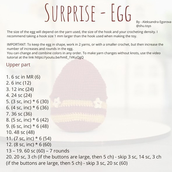 Free Crochet Pattern: Adorable Easter Egg Amigurumi
