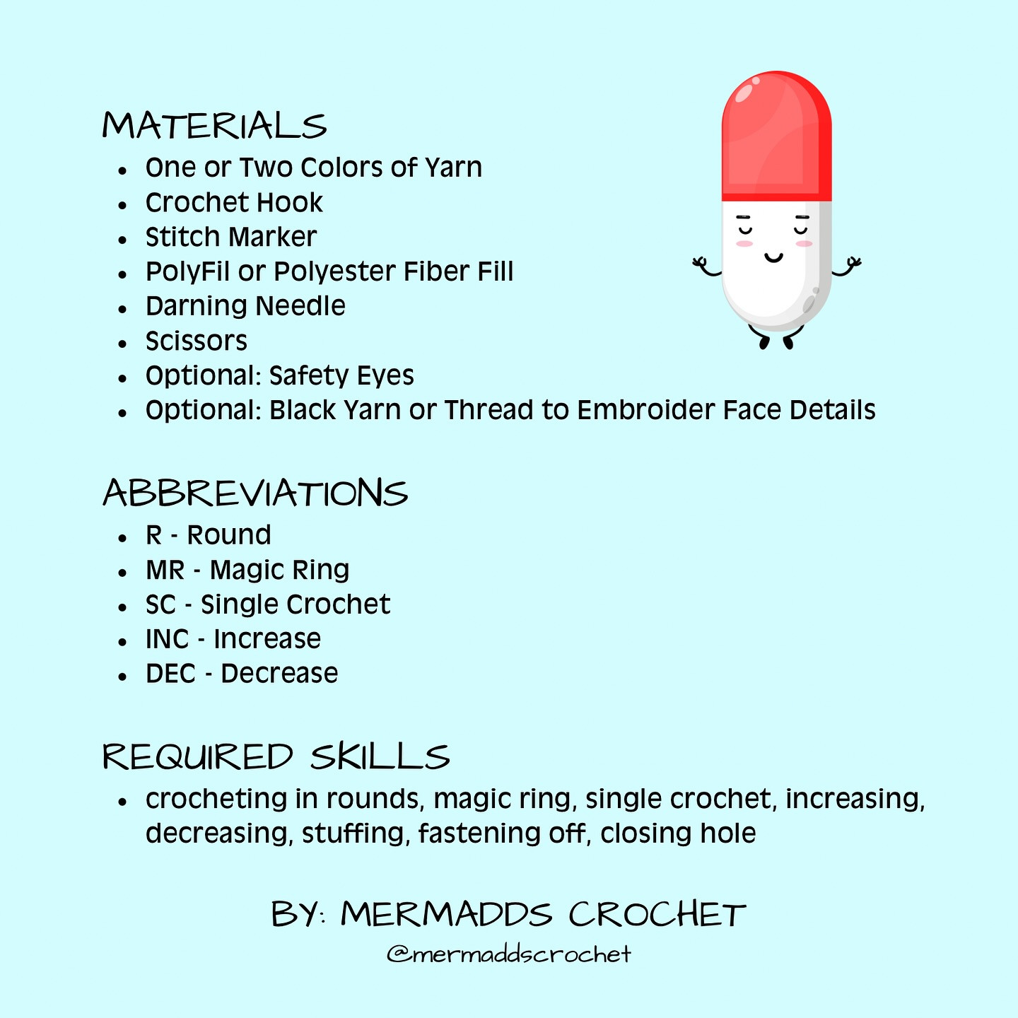Free Crochet Pattern: Adorable Emotional Pill Amigurumi