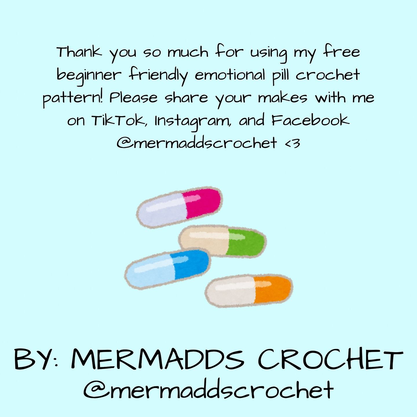 Free Crochet Pattern: Adorable Emotional Pill Amigurumi