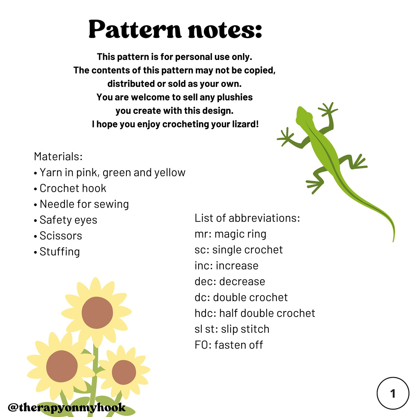 Free Crochet Pattern: Adorable Fairy Lizard