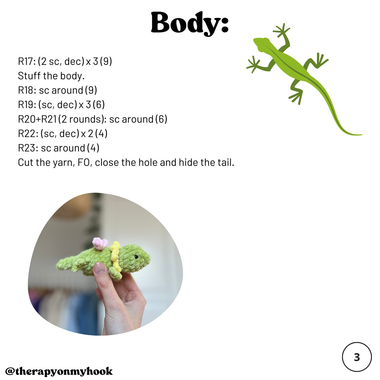 Free Crochet Pattern: Adorable Fairy Lizard