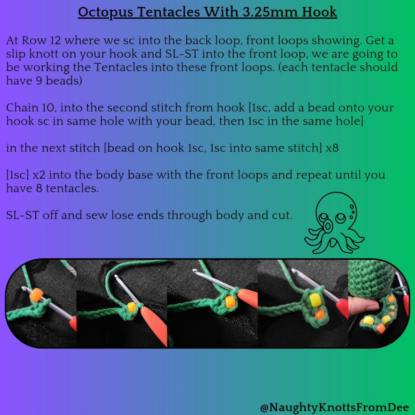 Free Crochet Pattern: Adorable Fidget Octopus