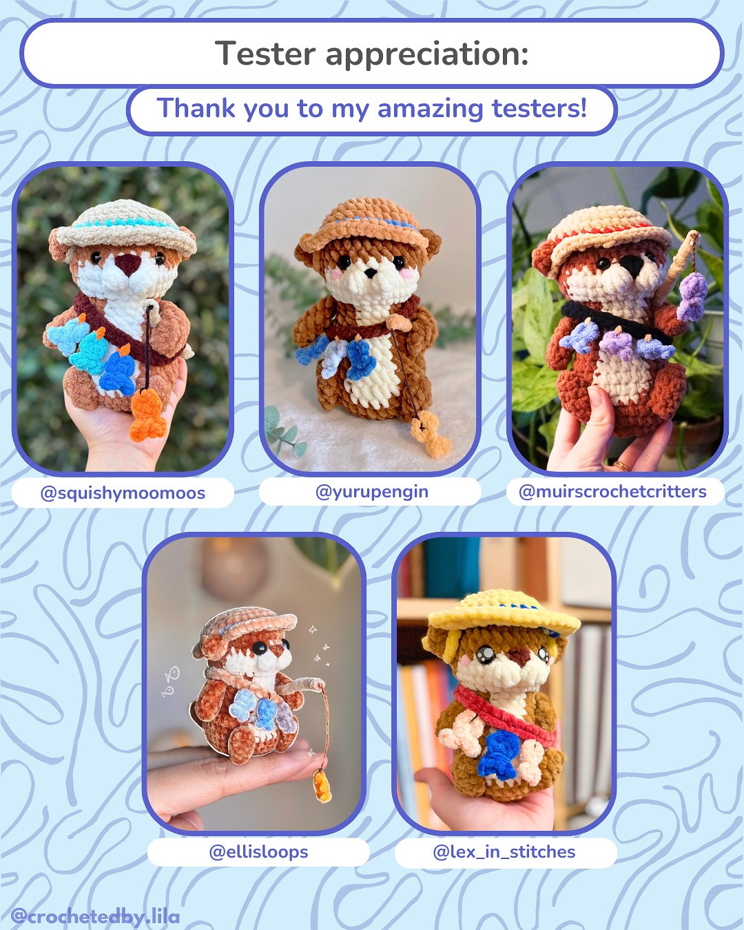 Free Crochet Pattern: Adorable Fishing Otter Amigurumi