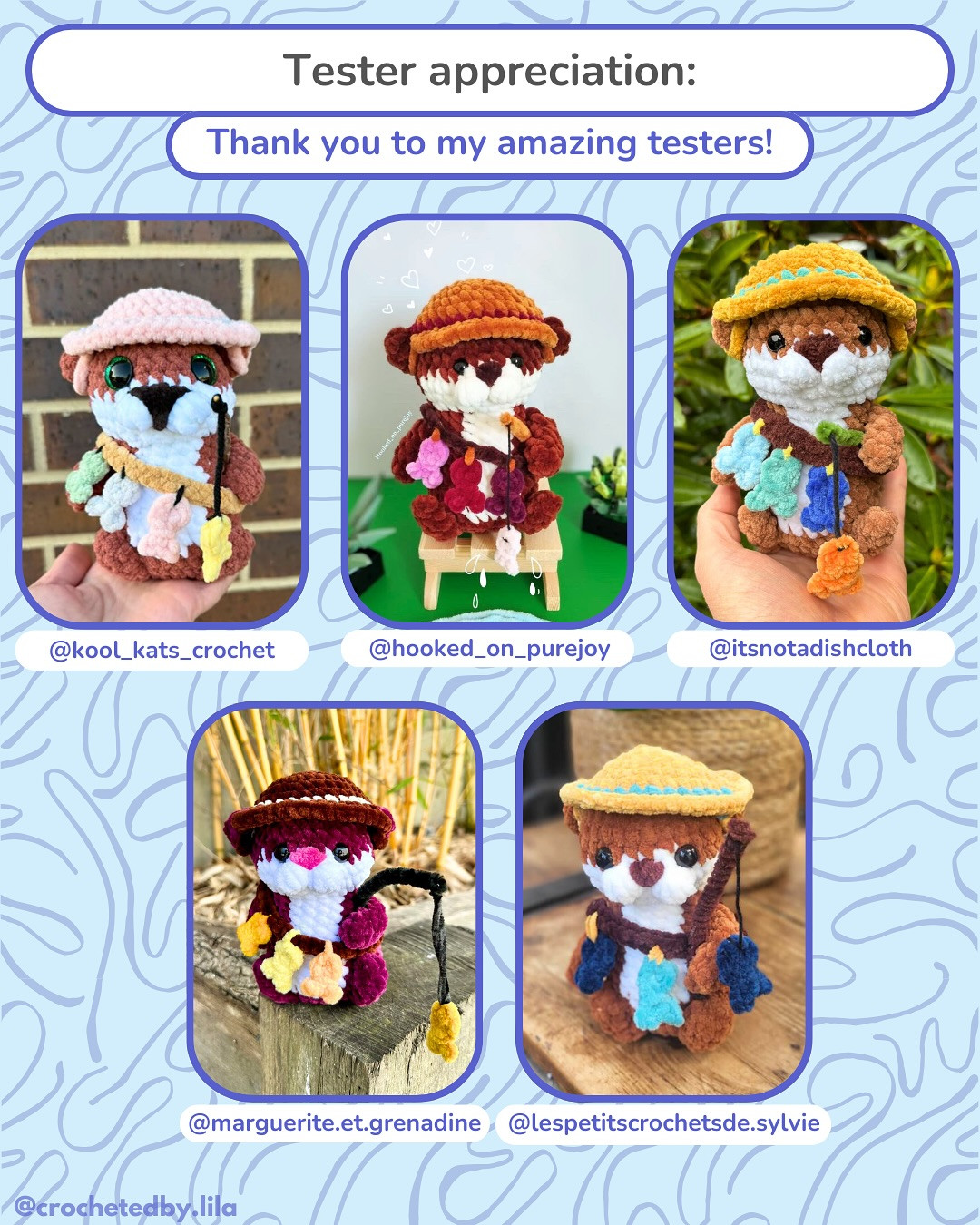 Free Crochet Pattern: Adorable Fishing Otter Amigurumi