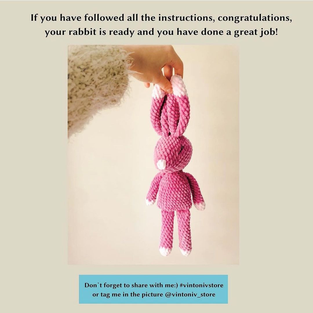 Free Crochet Pattern: Adorable Fluffy Bunny pattern