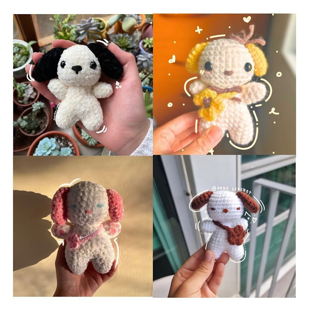 Free Crochet Pattern: Adorable Fluffy Puppy Amigurumi
