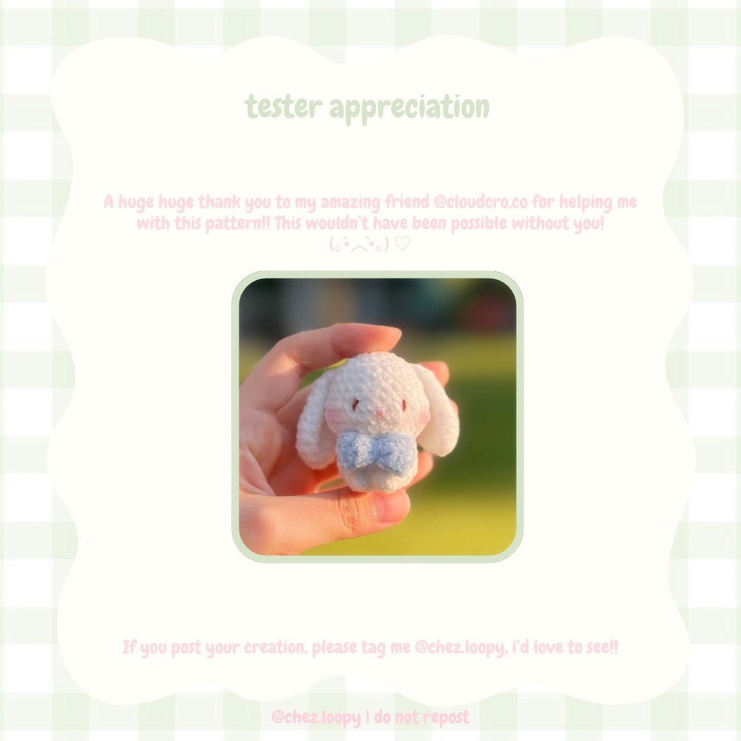 Free Crochet Pattern: Adorable Fluffy Puppy Amigurumi baby bunny free pattern!!