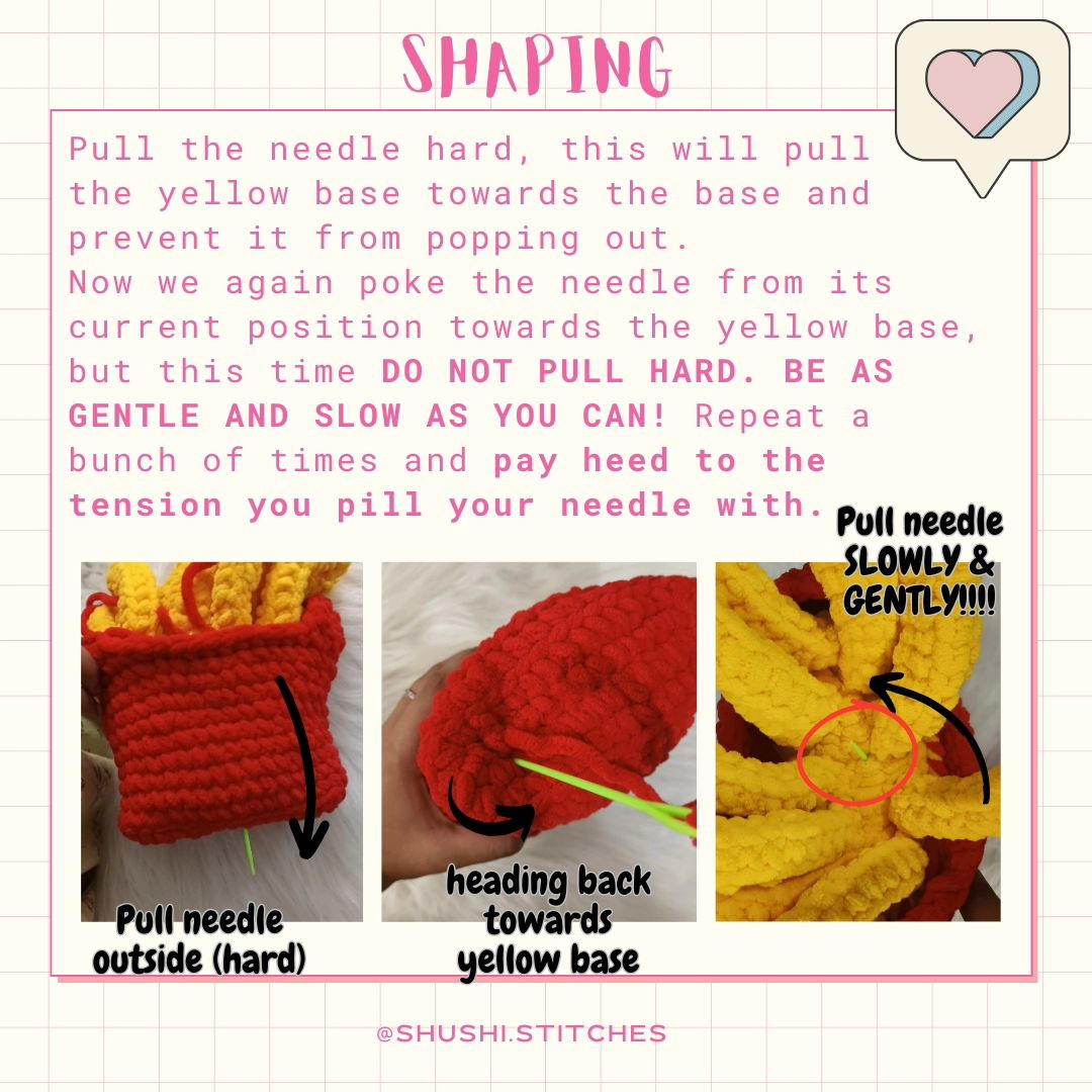 Free Crochet Pattern: Adorable Fries Pillow Plushie