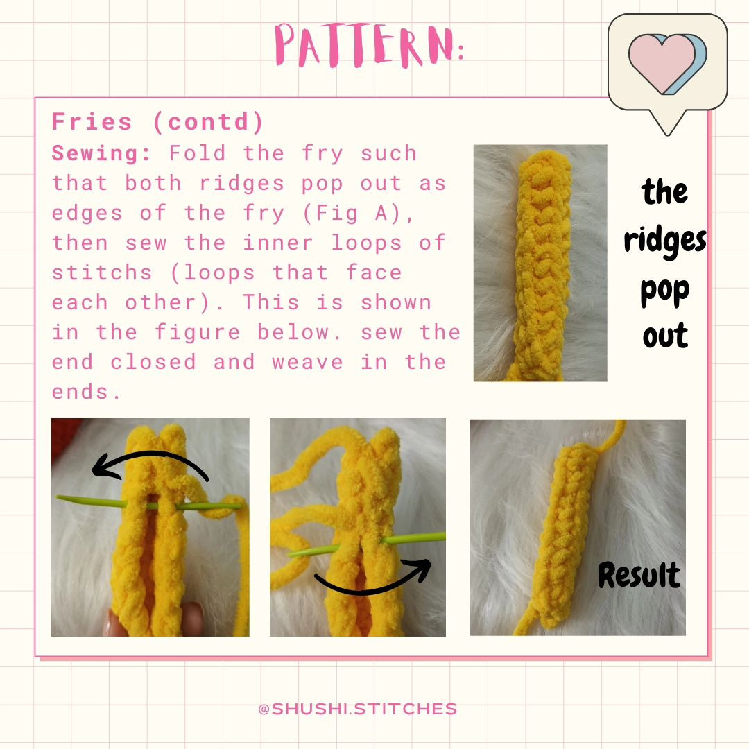 Free Crochet Pattern: Adorable Fries Pillow Plushie