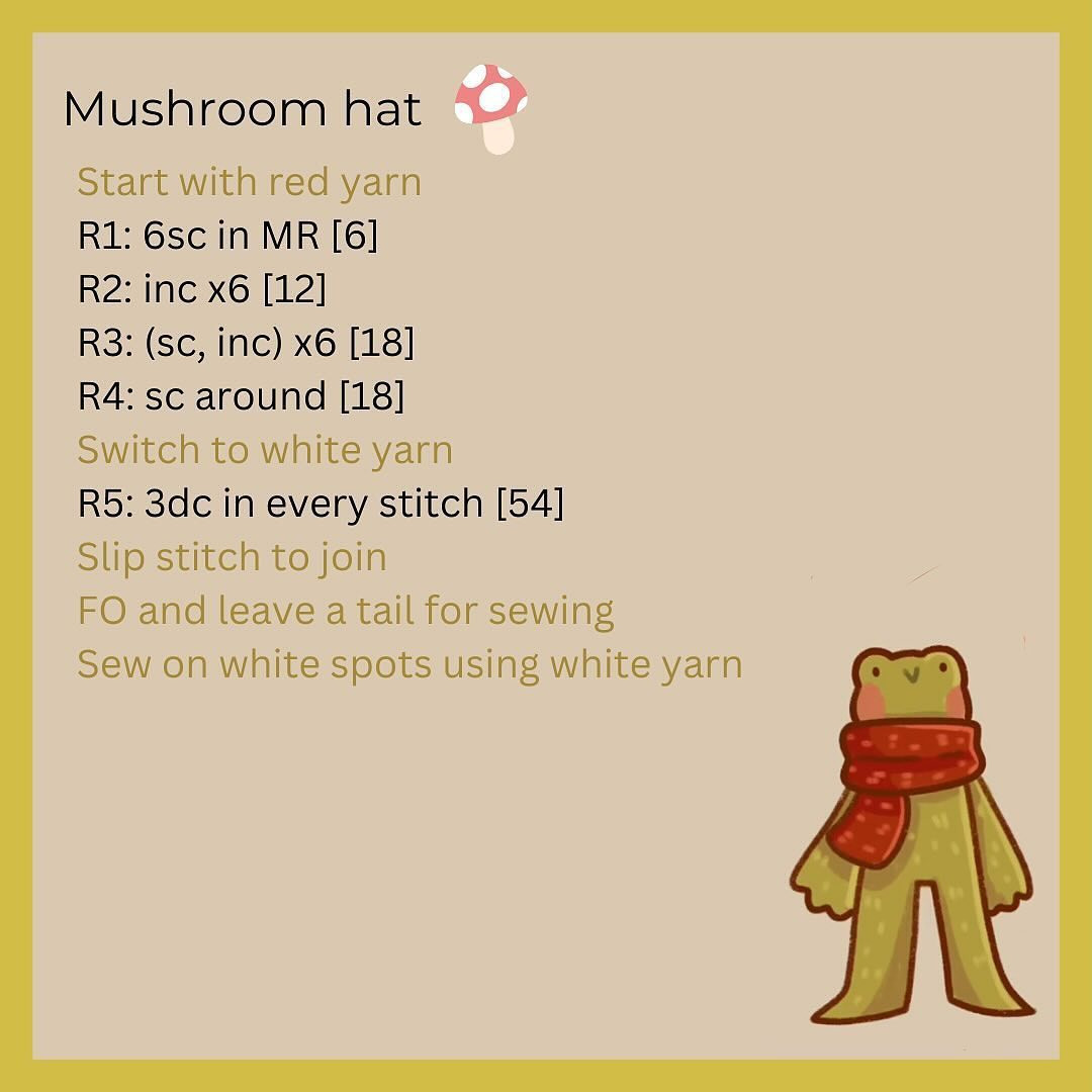 Free Crochet Pattern: Adorable Frog & Mushroom Amigurumi