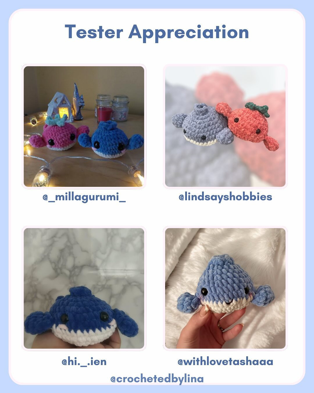 Free Crochet Pattern: Adorable Fruit Whales!