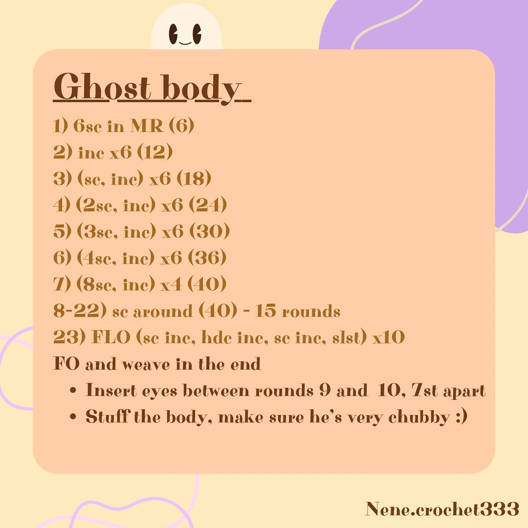 Free Crochet Pattern: Adorable Ghost Buddy Amigurumi