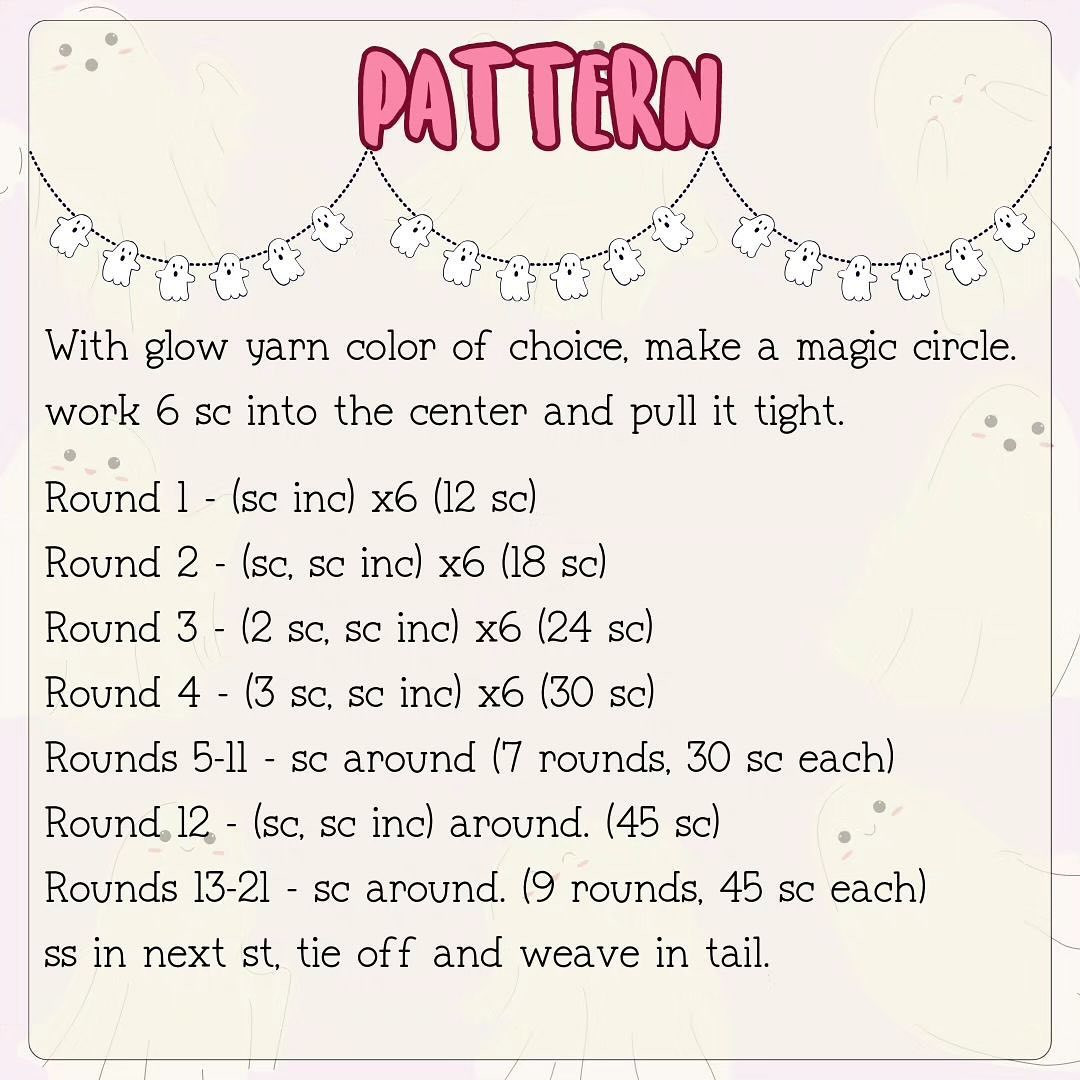Free Crochet Pattern: Adorable Glow-in-the-Dark Ghosts
