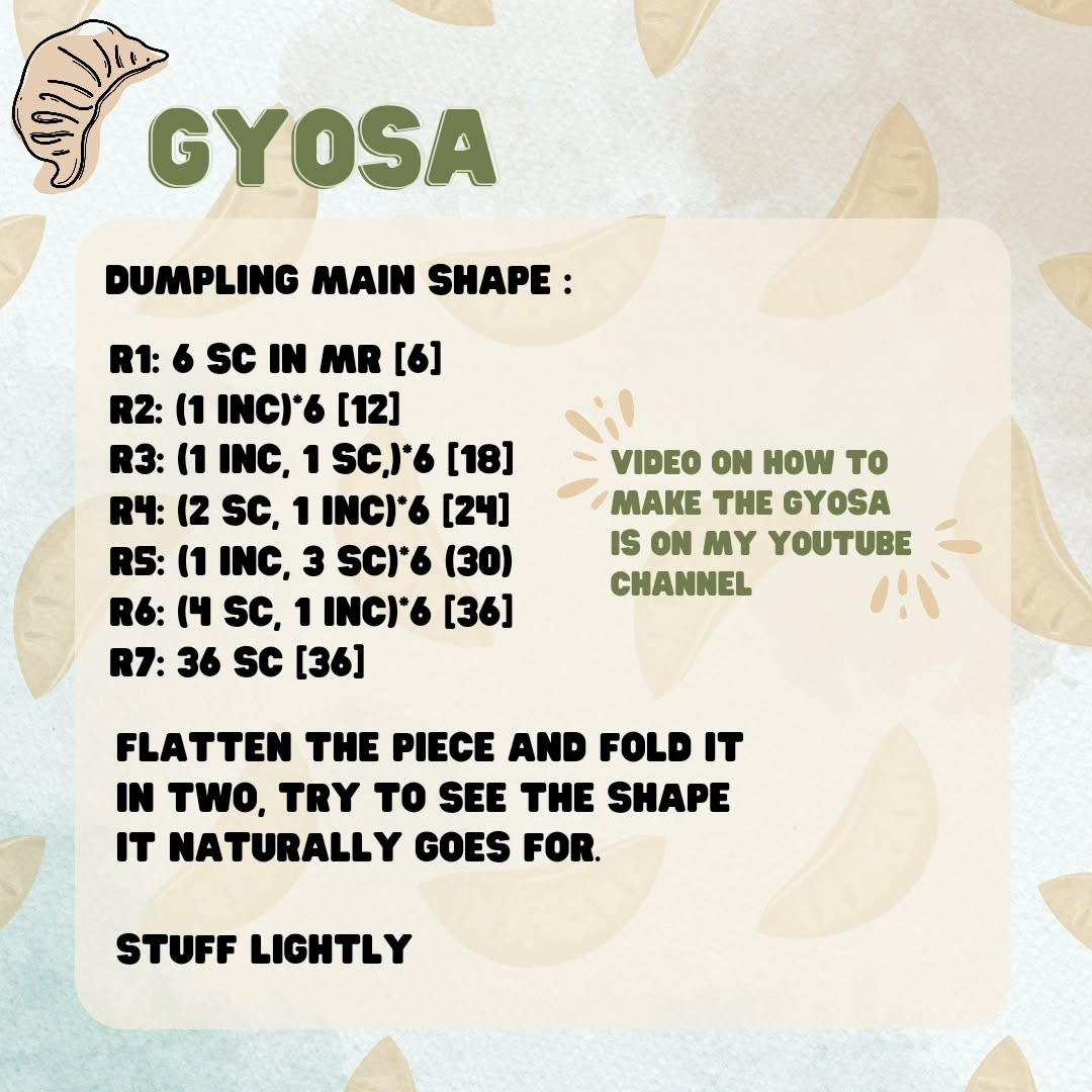 Free Crochet Pattern: Adorable Gyoza & Bao