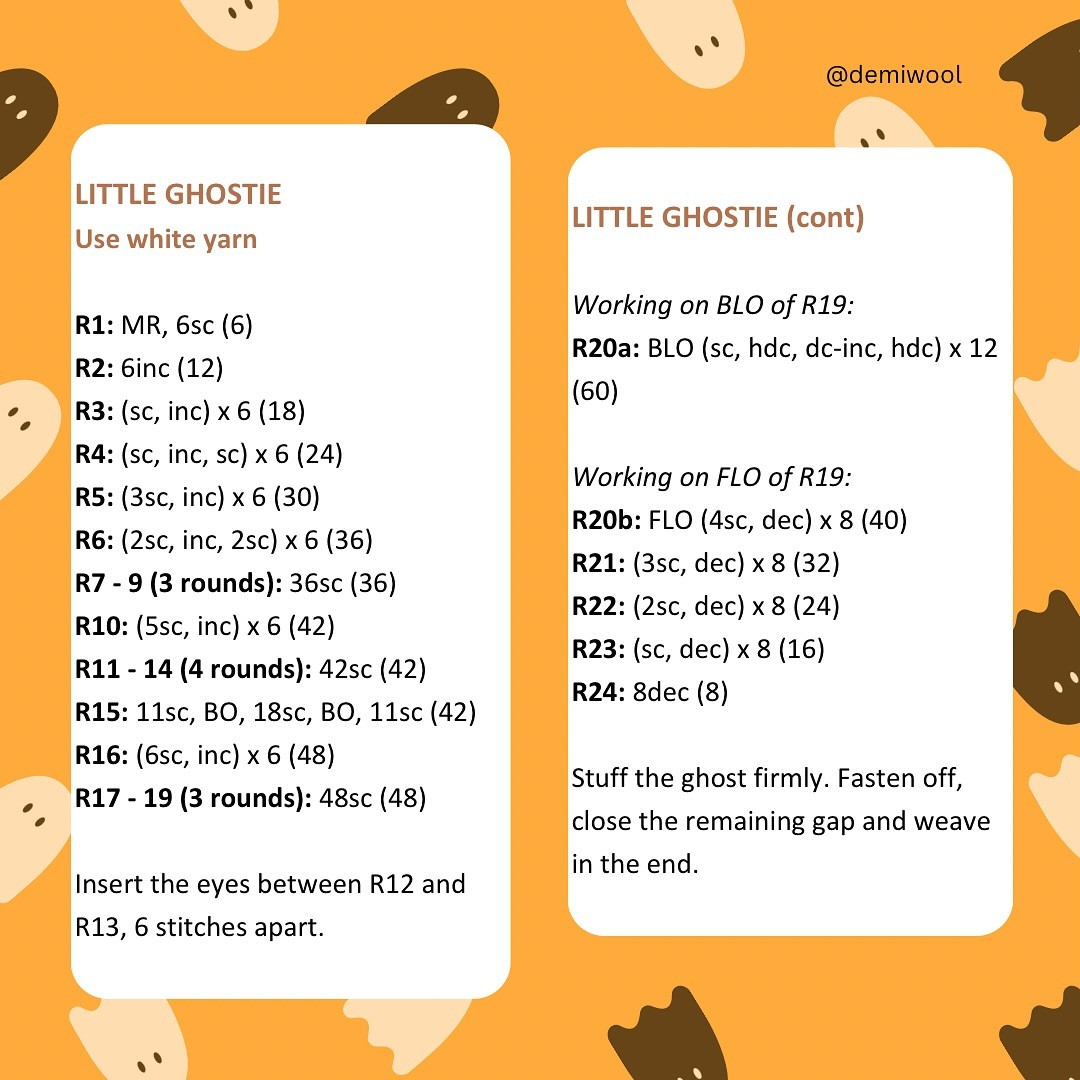Free Crochet Pattern: Adorable Halloween Ghost