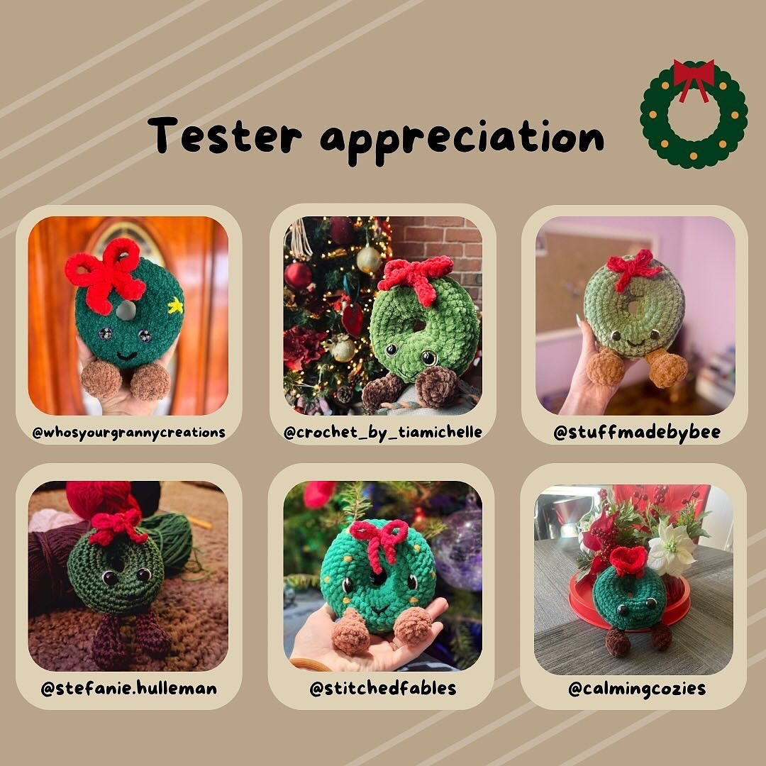 Free Crochet Pattern: Adorable Holiday Wreath Amigurumi