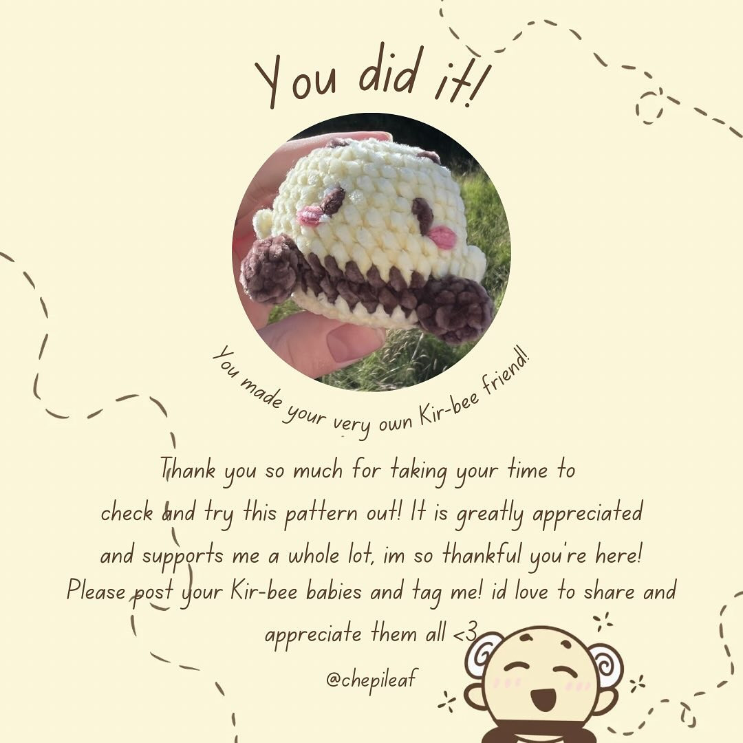 Free Crochet Pattern: Adorable Kir-bee Amigurumi