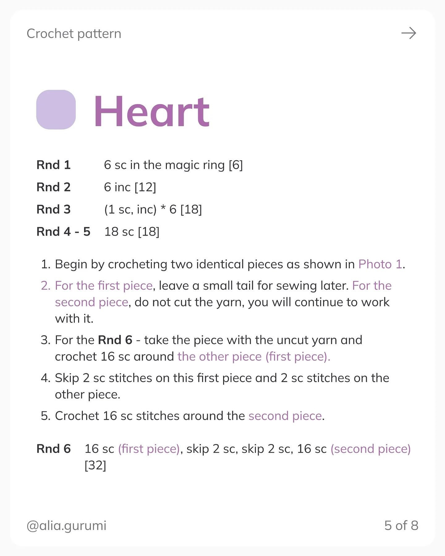 Free Crochet Pattern: Adorable Knitted Heart