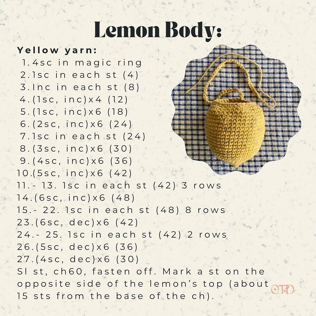 Free Crochet Pattern: Adorable Lemon Pouch