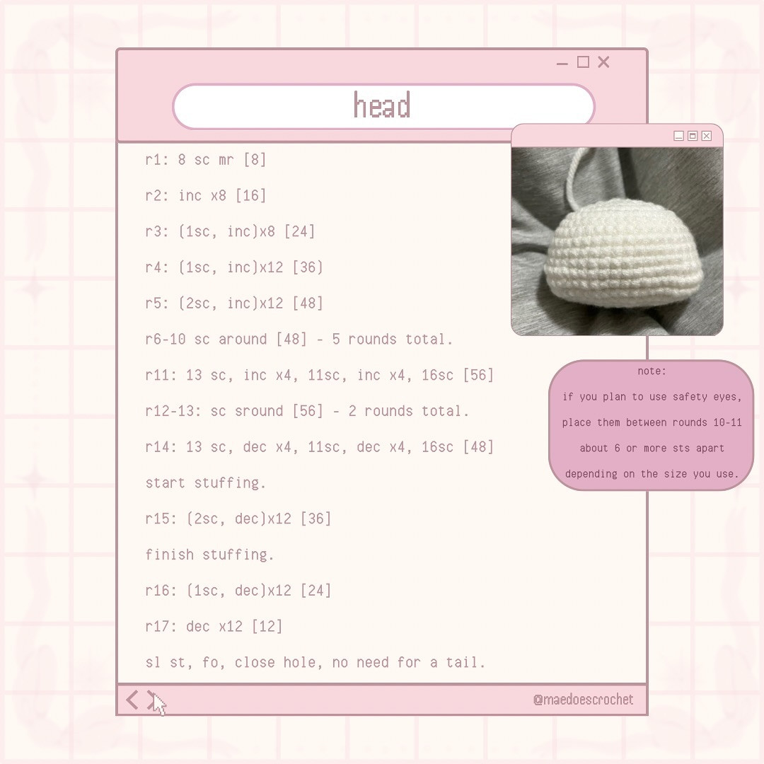 Free Crochet Pattern: Adorable Little Bunny ♡ little bunny free pattern 🐰🎀