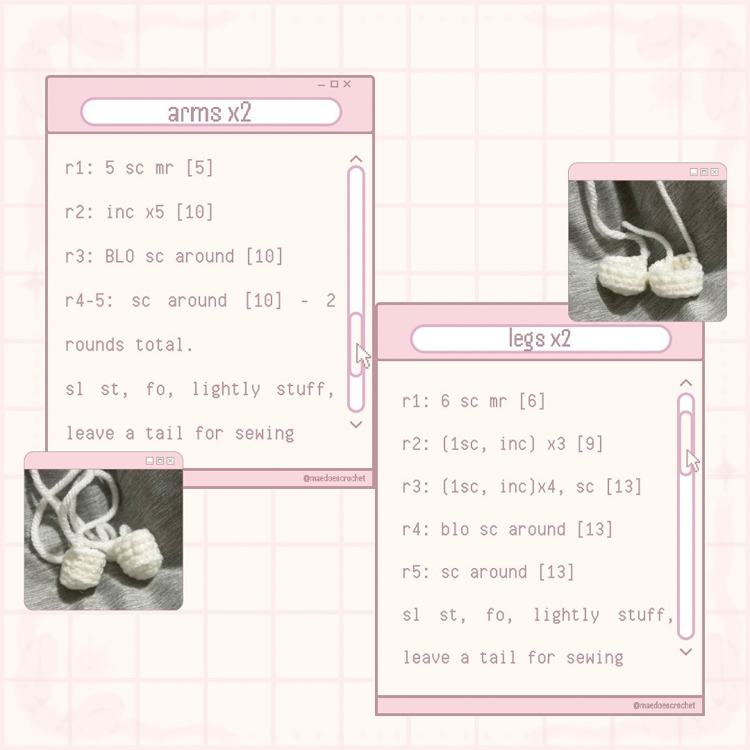 Free Crochet Pattern: Adorable Little Bunny ♡ little bunny free pattern 🐰🎀