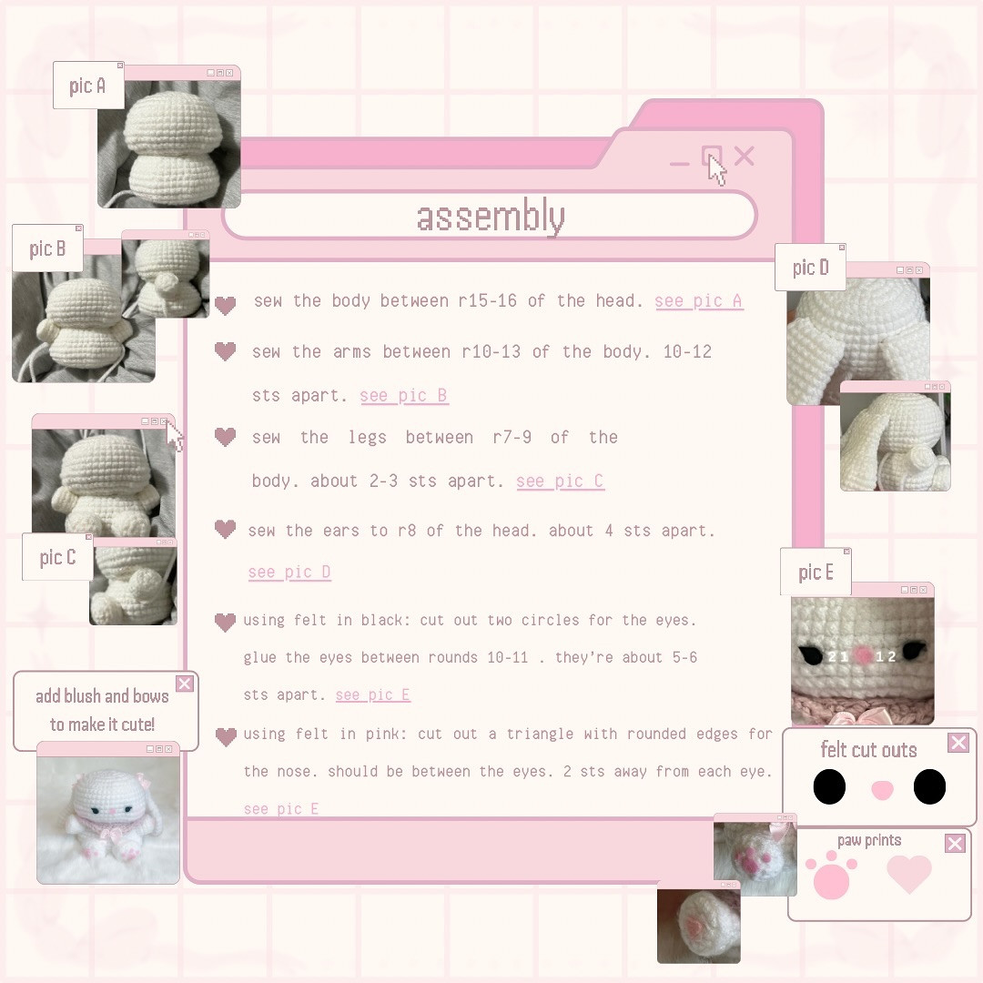 Free Crochet Pattern: Adorable Little Bunny ♡ little bunny free pattern 🐰🎀