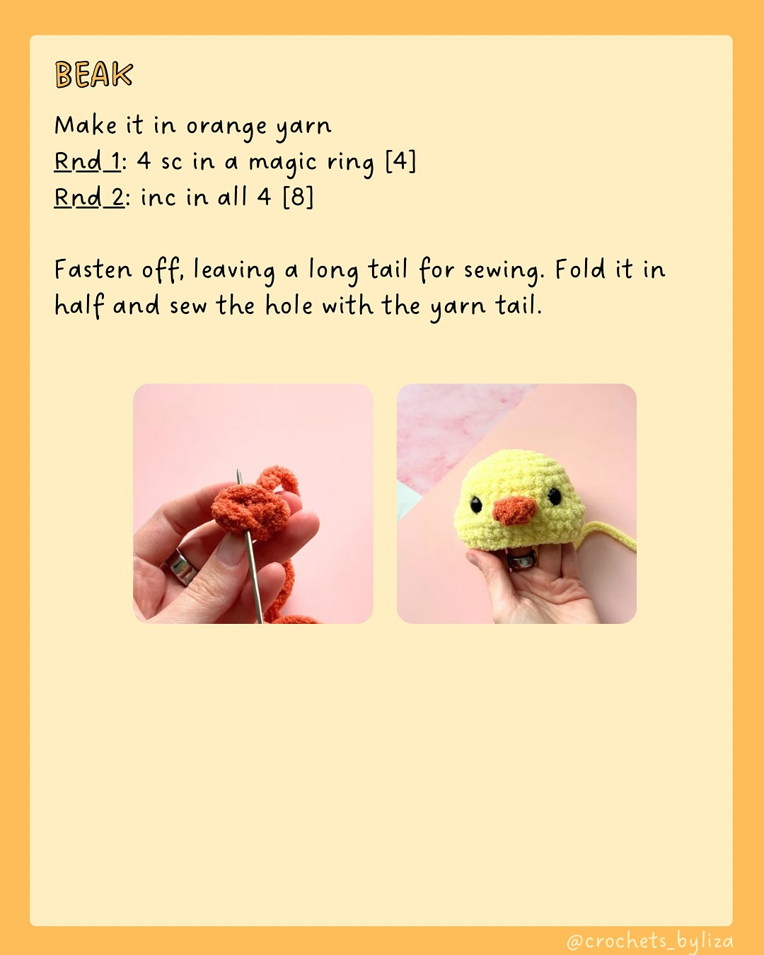 Free Crochet Pattern: Adorable Little Chick Little Chick!🐥