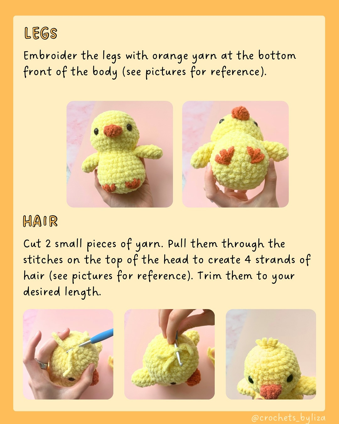 Free Crochet Pattern: Adorable Little Chick Little Chick!🐥