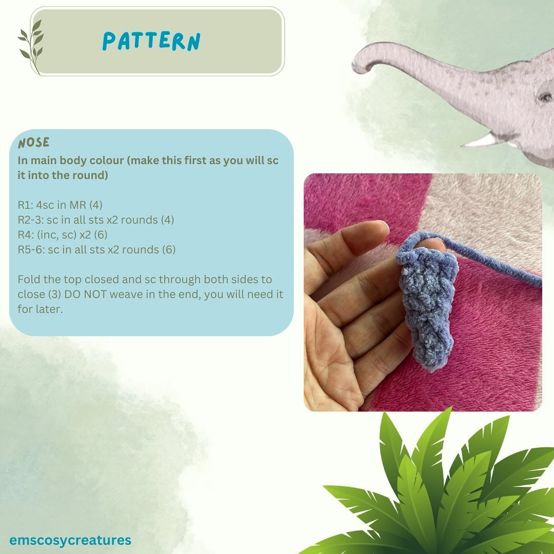 Free Crochet Pattern: Adorable Little Elephant Amigurumi