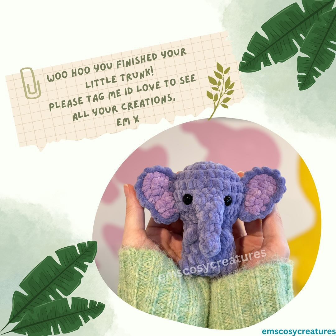 Free Crochet Pattern: Adorable Little Elephant Amigurumi