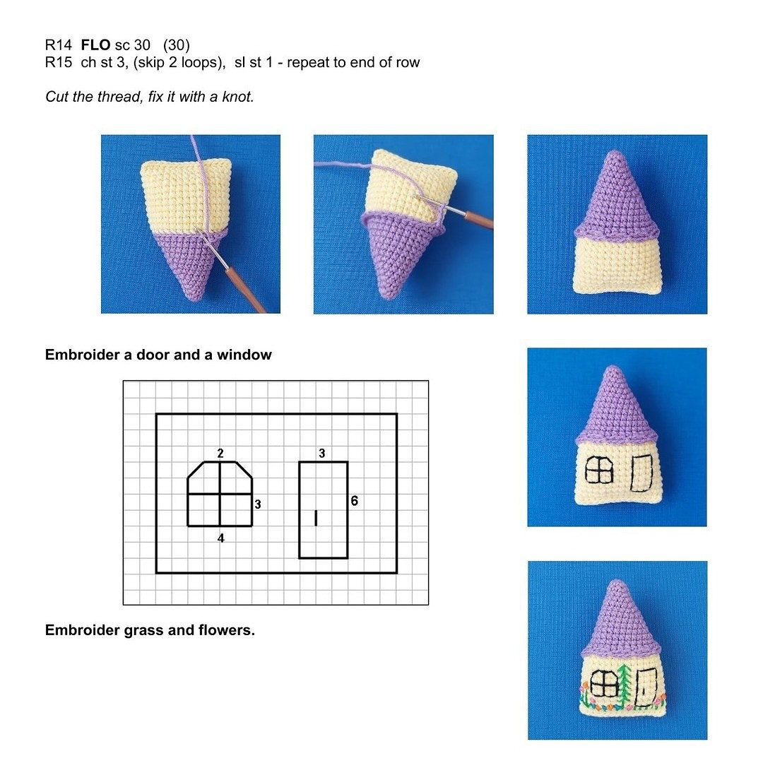 Free Crochet Pattern: Adorable Little Houses