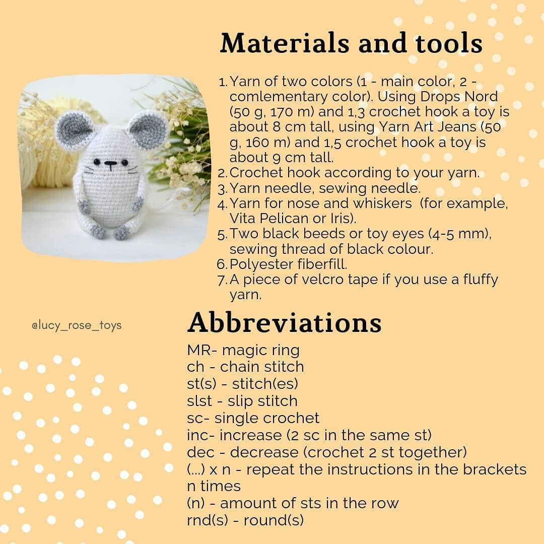 Free Crochet Pattern: Adorable Little Mouse