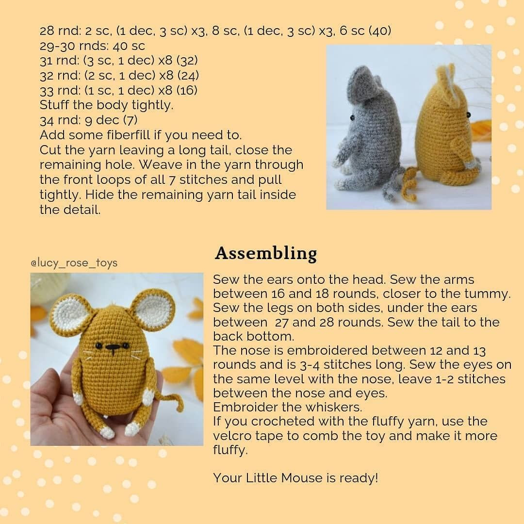 Free Crochet Pattern: Adorable Little Mouse