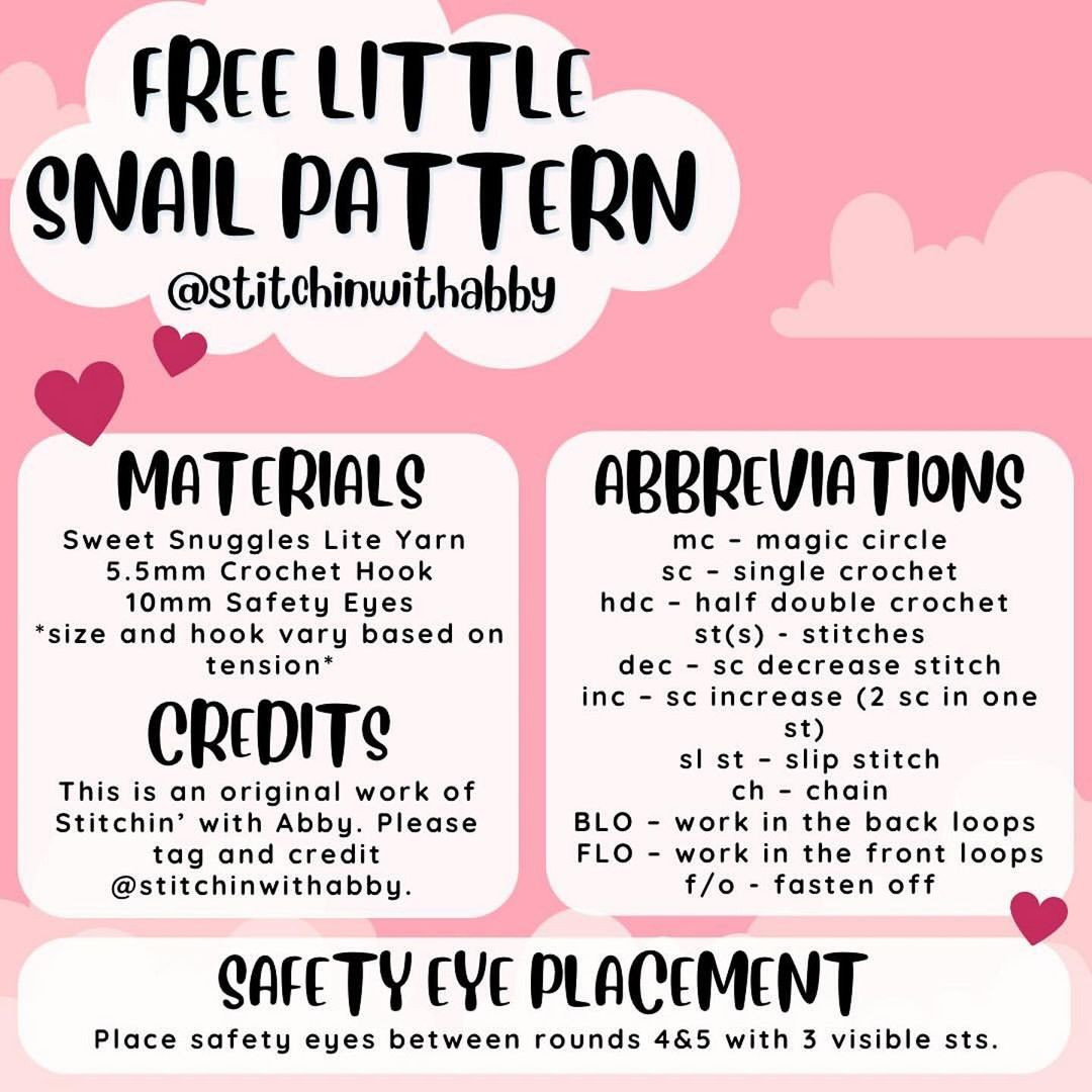 Free Crochet Pattern: Adorable Little Snails