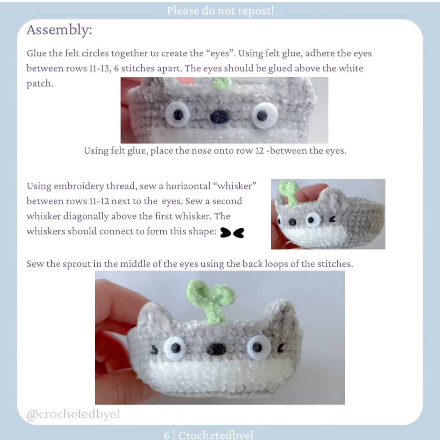 Free Crochet Pattern: Adorable Little Totoro Amigurumi