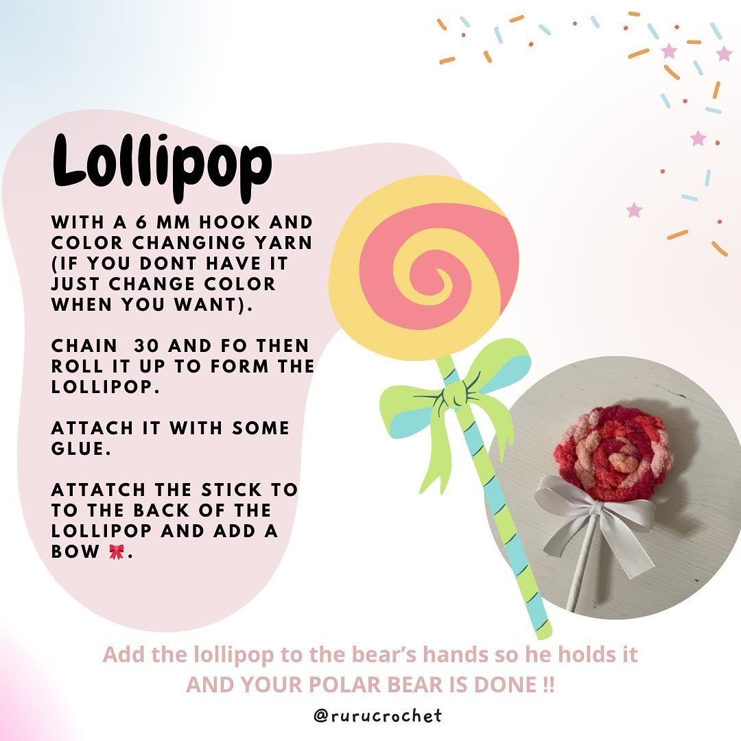 Free Crochet Pattern: Adorable Lollipop Bear
