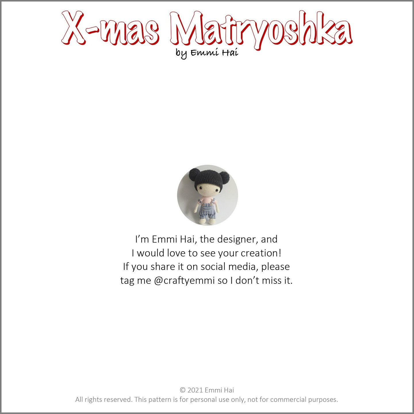 Free Crochet Pattern: Adorable Matryoshka Doll Ornament