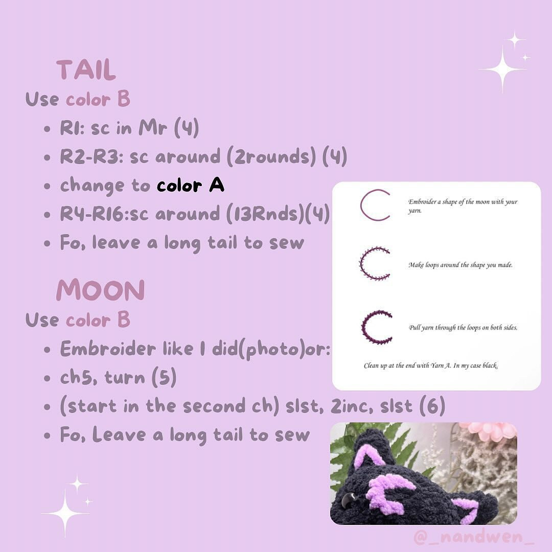 Free Crochet Pattern: Adorable Moon Kitty Amigurumi