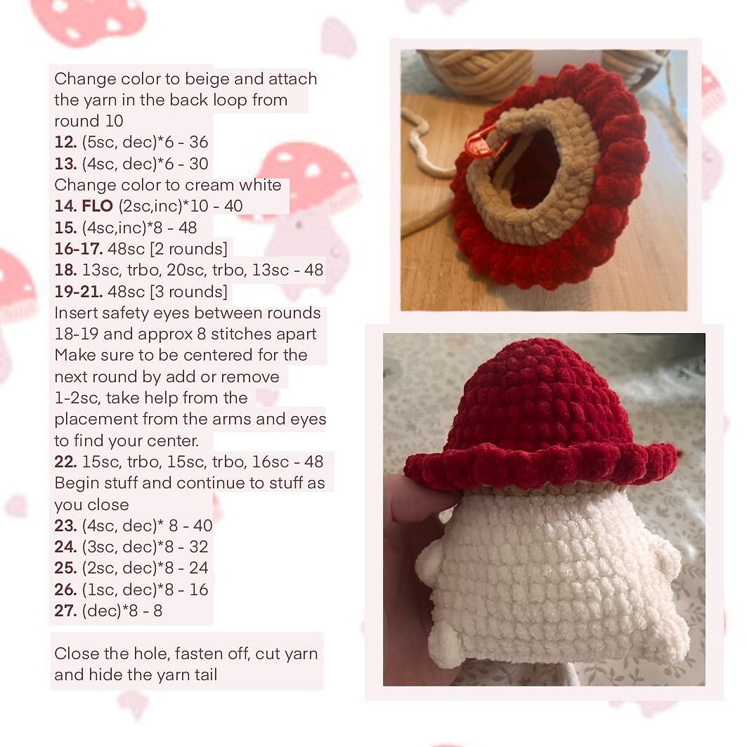Free Crochet Pattern: Adorable Mushroom Amigurumi