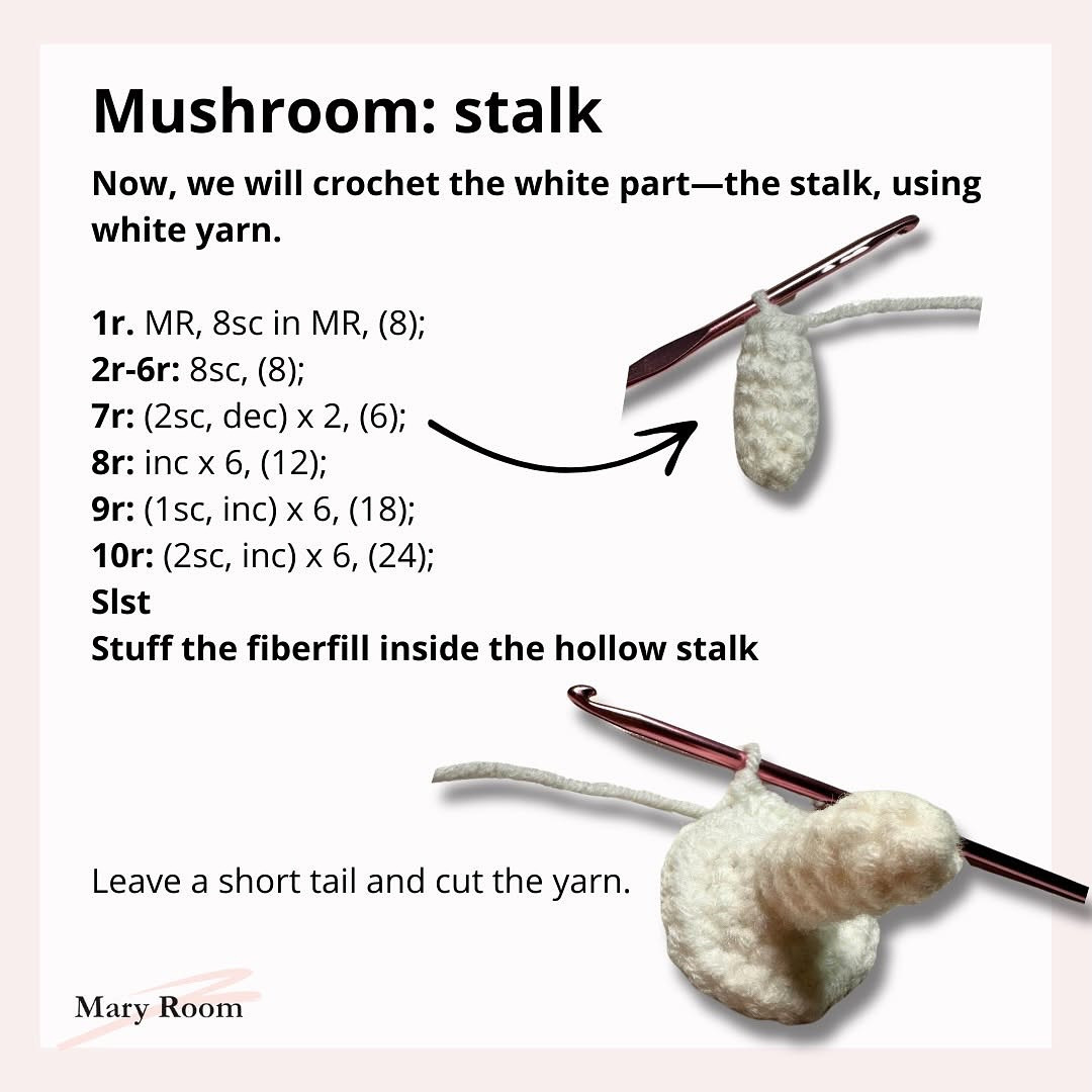 Free Crochet Pattern: Adorable Mushroom Amigurumi pattern