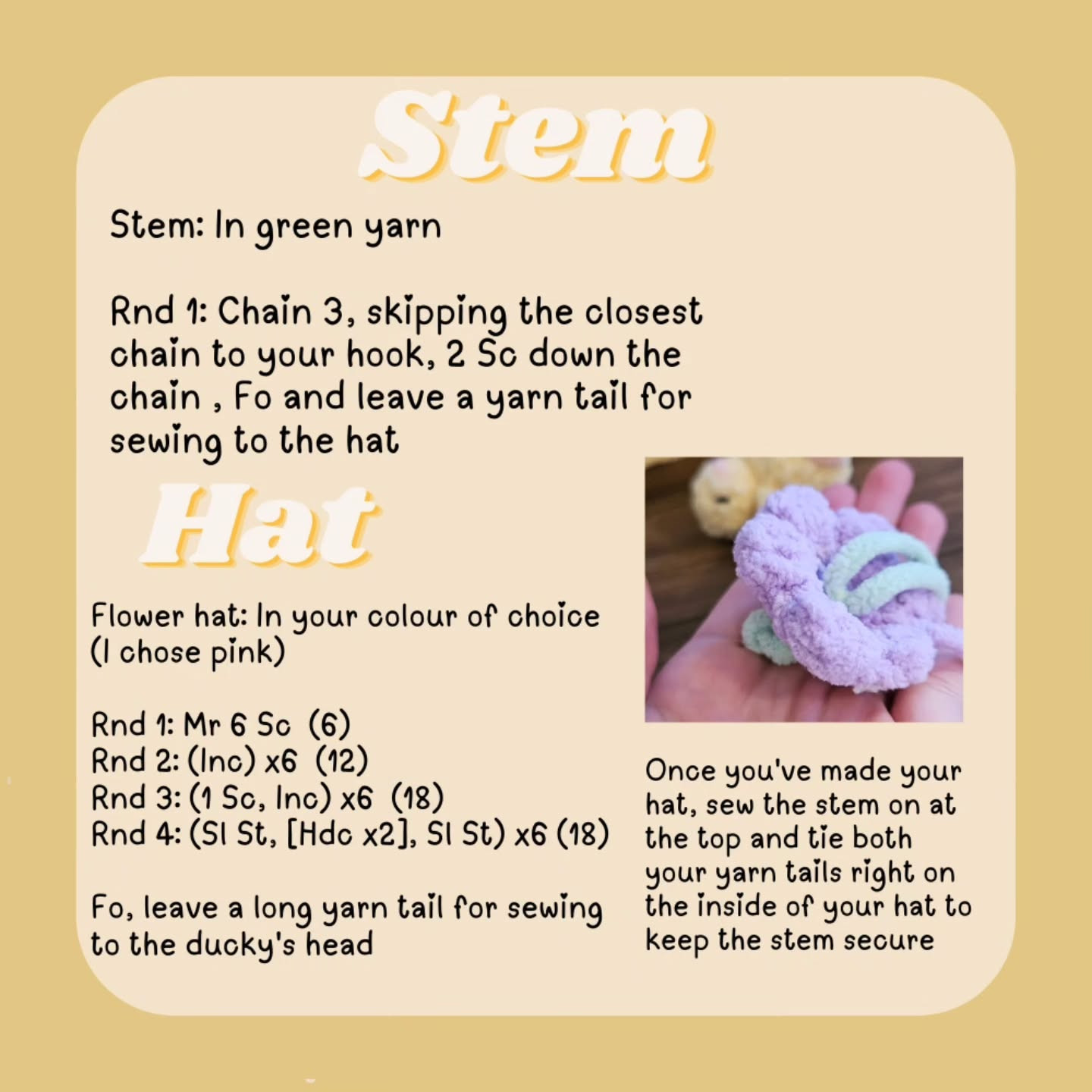 Free Crochet Pattern: Adorable Mushroom Chick Amigurumi