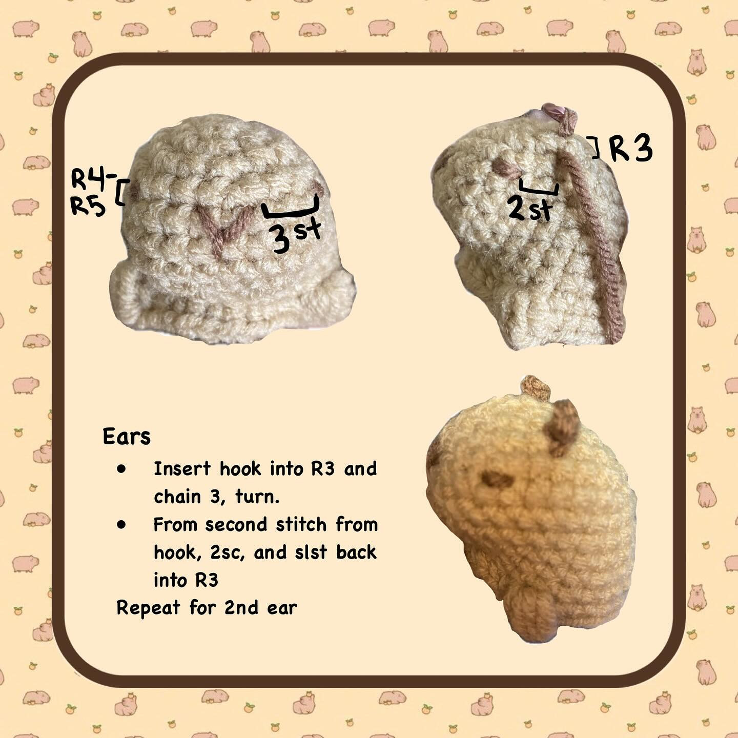 Free Crochet Pattern: Adorable No-Sew Capybaras