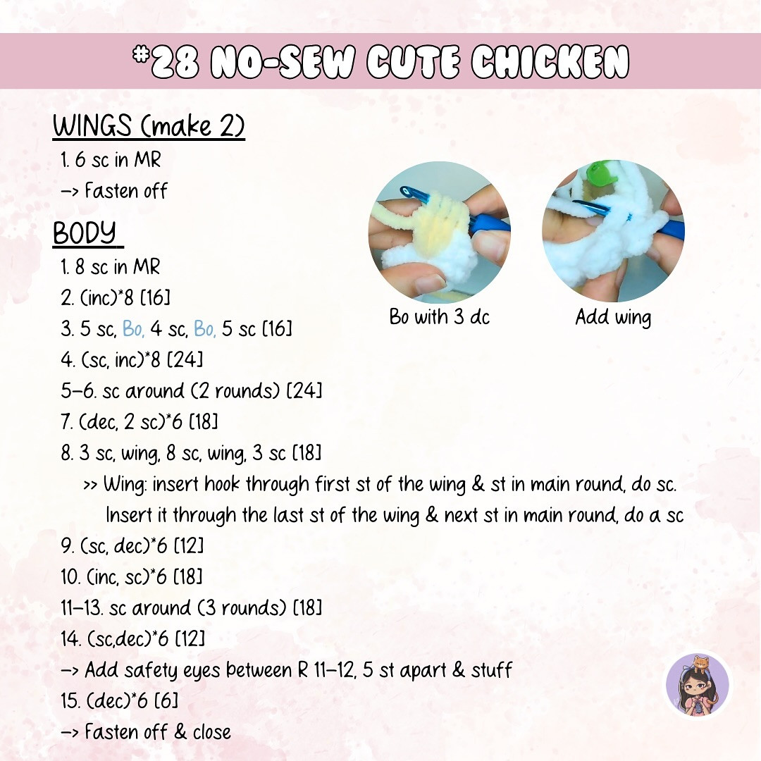 Free Crochet Pattern: Adorable No-Sew Chicken