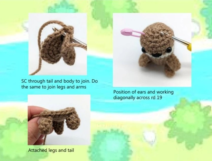 Free Crochet Pattern: Adorable No-Sew Otters