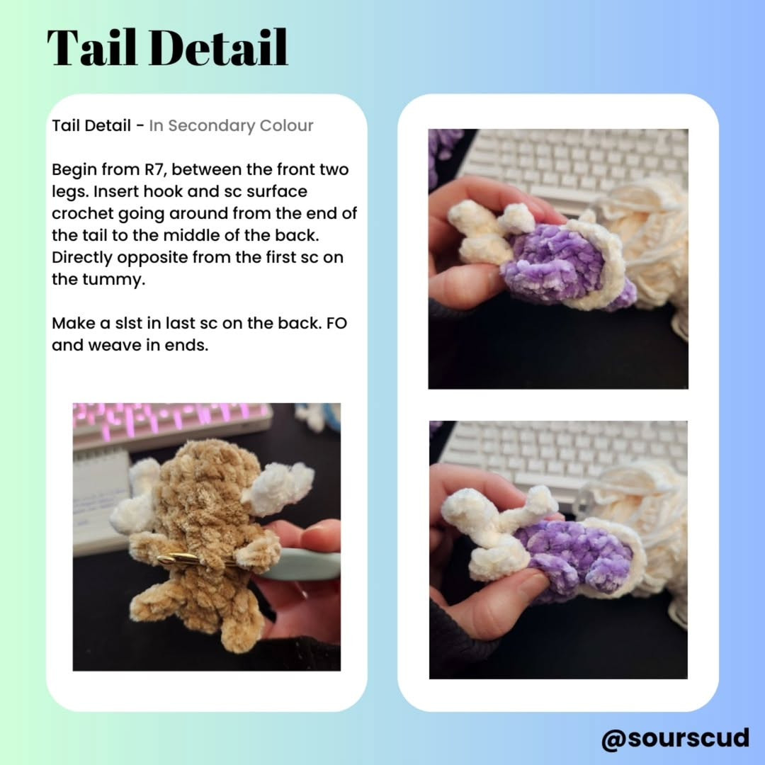 Free Crochet Pattern: Adorable No-Sew Pocket Axolotl
