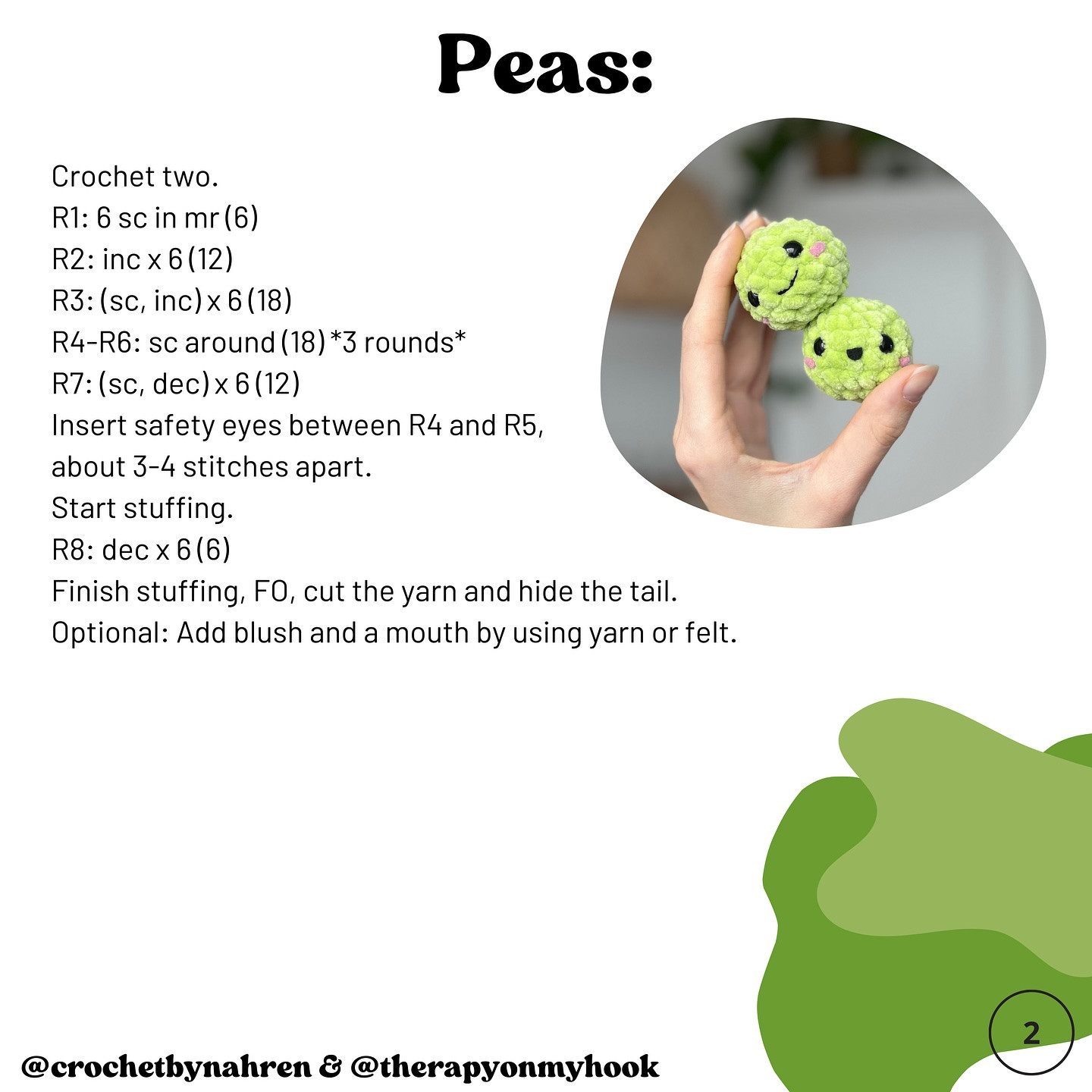Free Crochet Pattern: Adorable Peas in a Pod