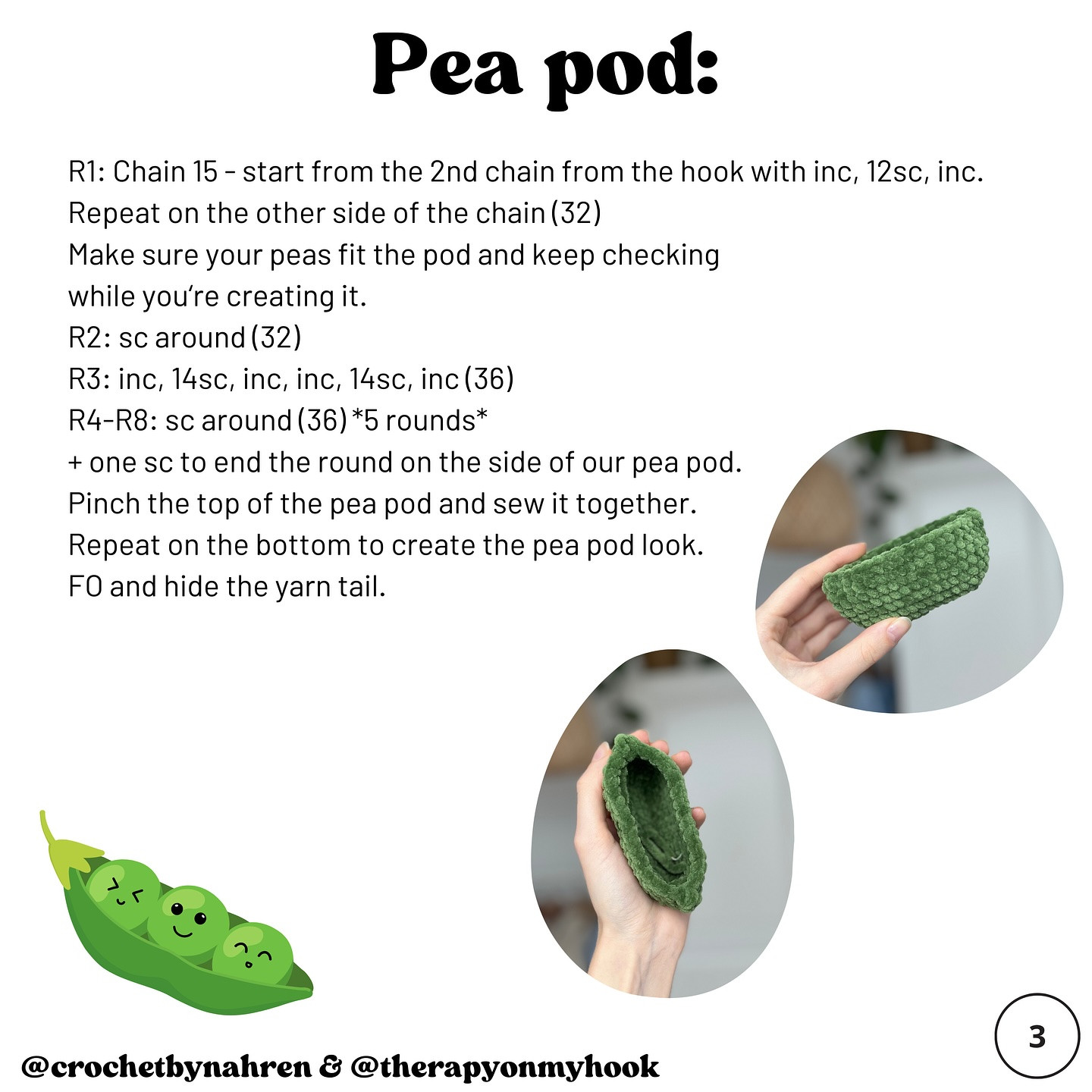 Free Crochet Pattern: Adorable Peas in a Pod