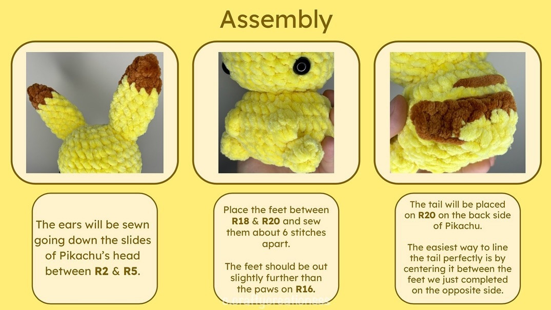 Free Crochet Pattern: Adorable Pika Pikachu
