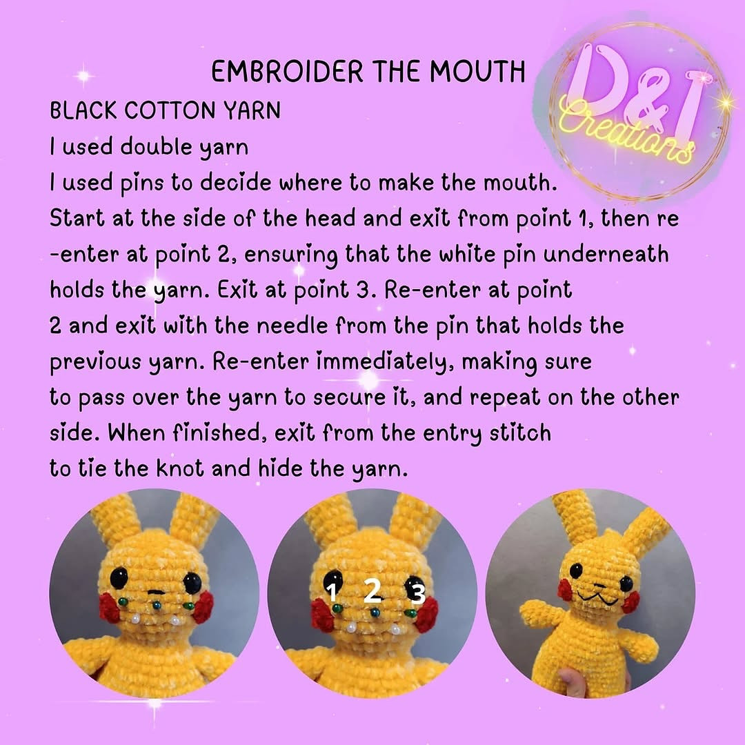Free Crochet Pattern: Adorable Pikachu Amigurumi
