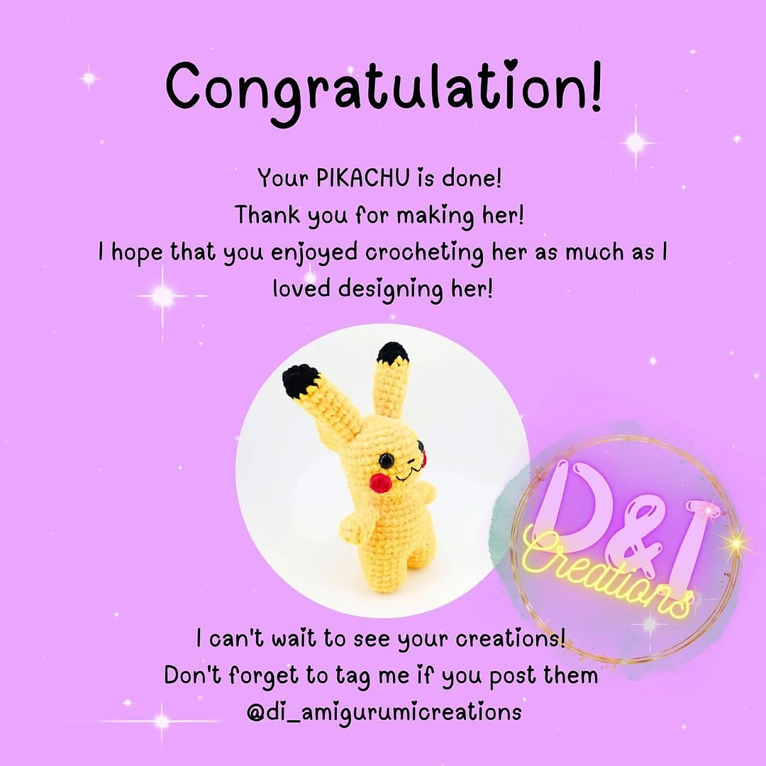 Free Crochet Pattern: Adorable Pikachu Amigurumi